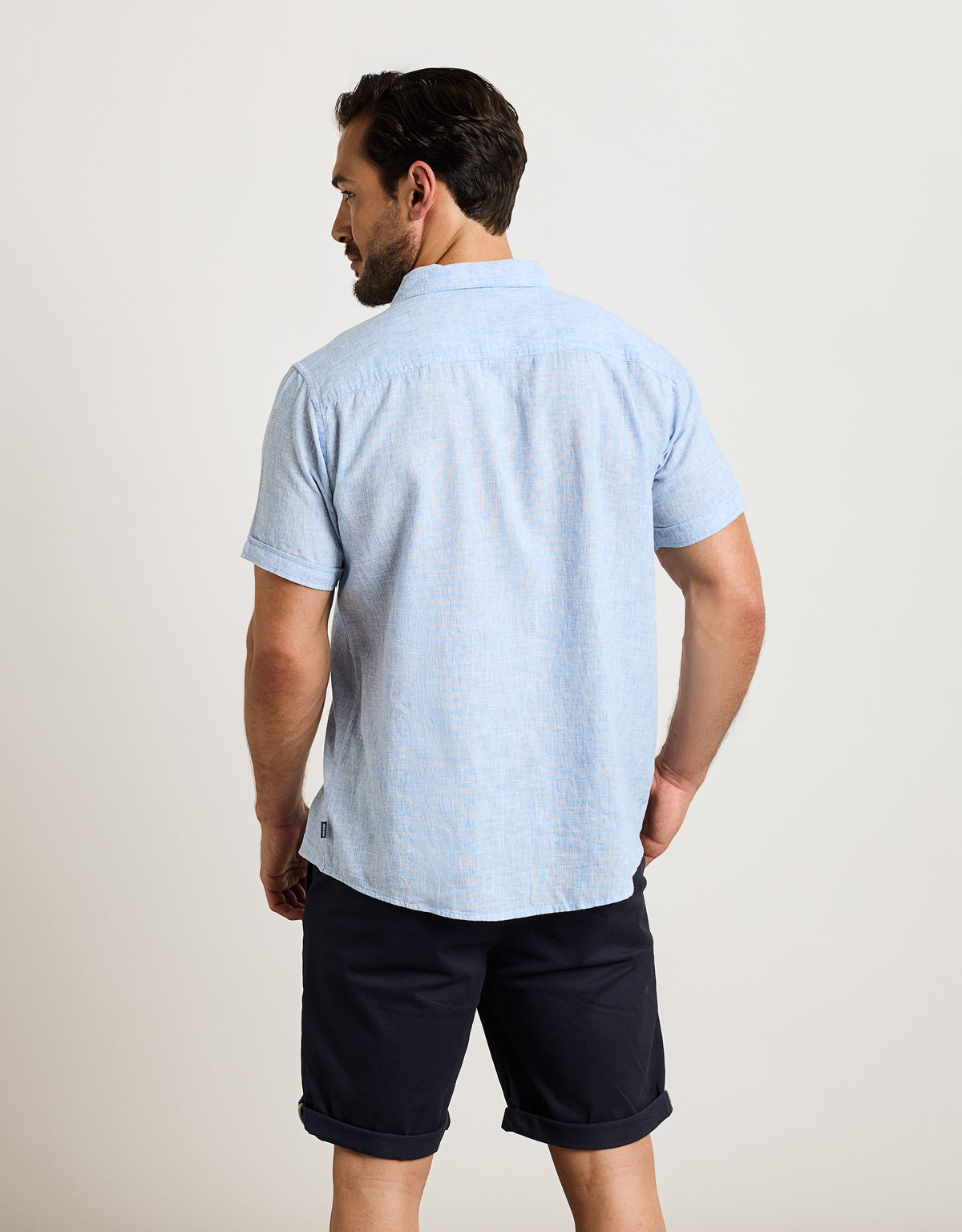 Camisa Manga Corta Azul Claro - Elan 3