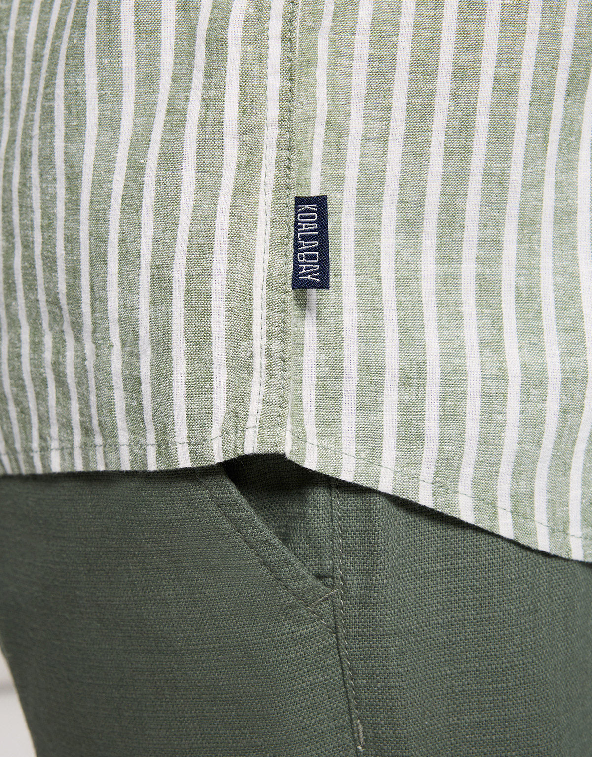 Camisa Rayas Manga Larga Verde - Ciclone 5