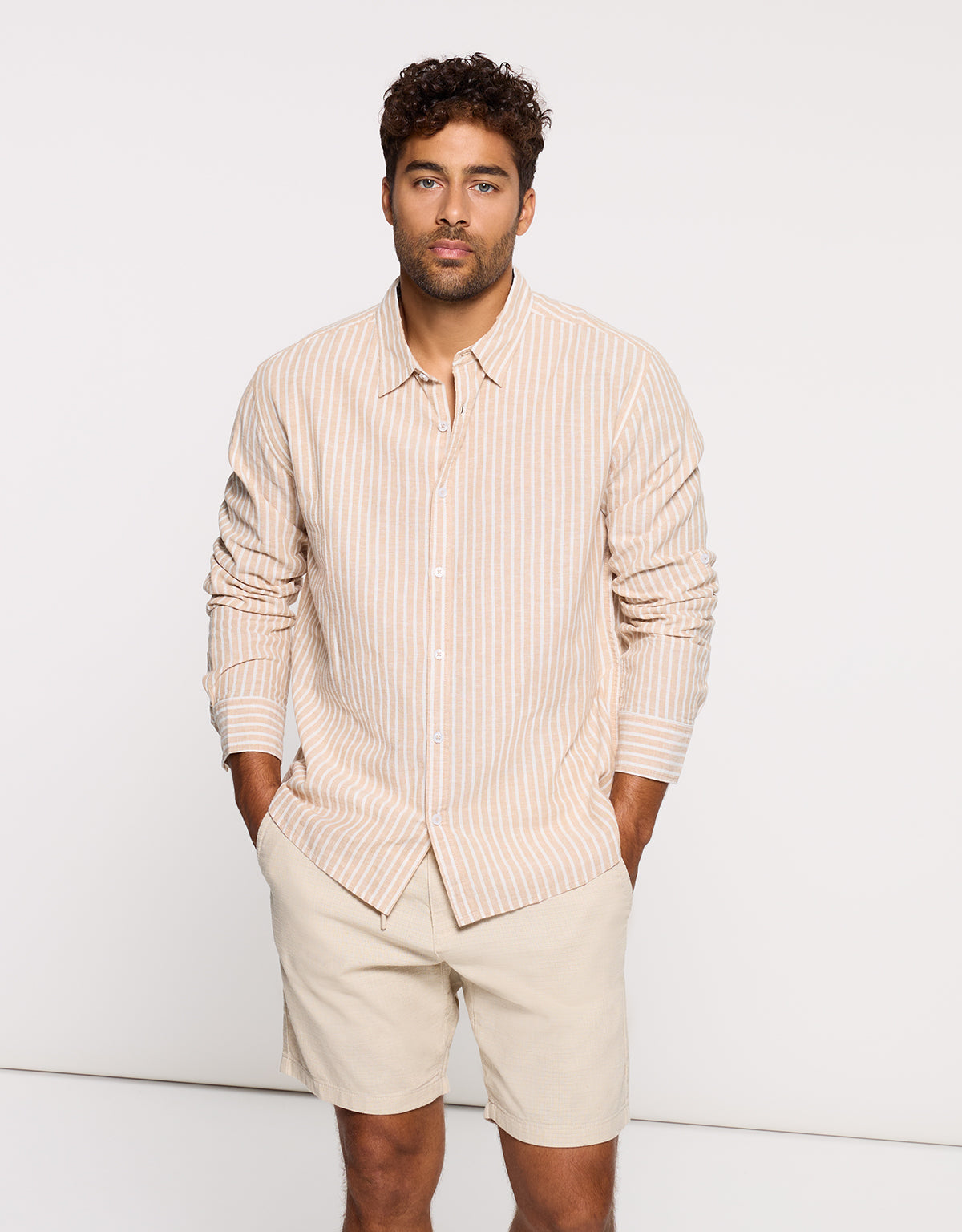 Camisa Rayas Manga Larga Arena - Ciclone