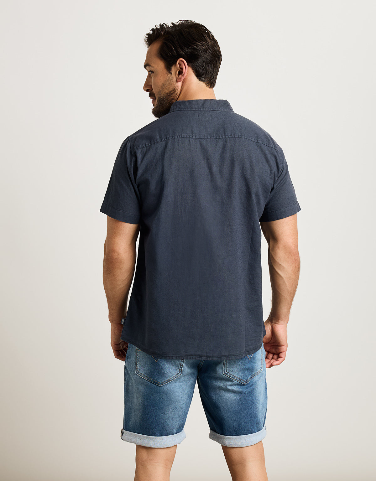 Camisa Manga Corta Azul Marino- Norla 3