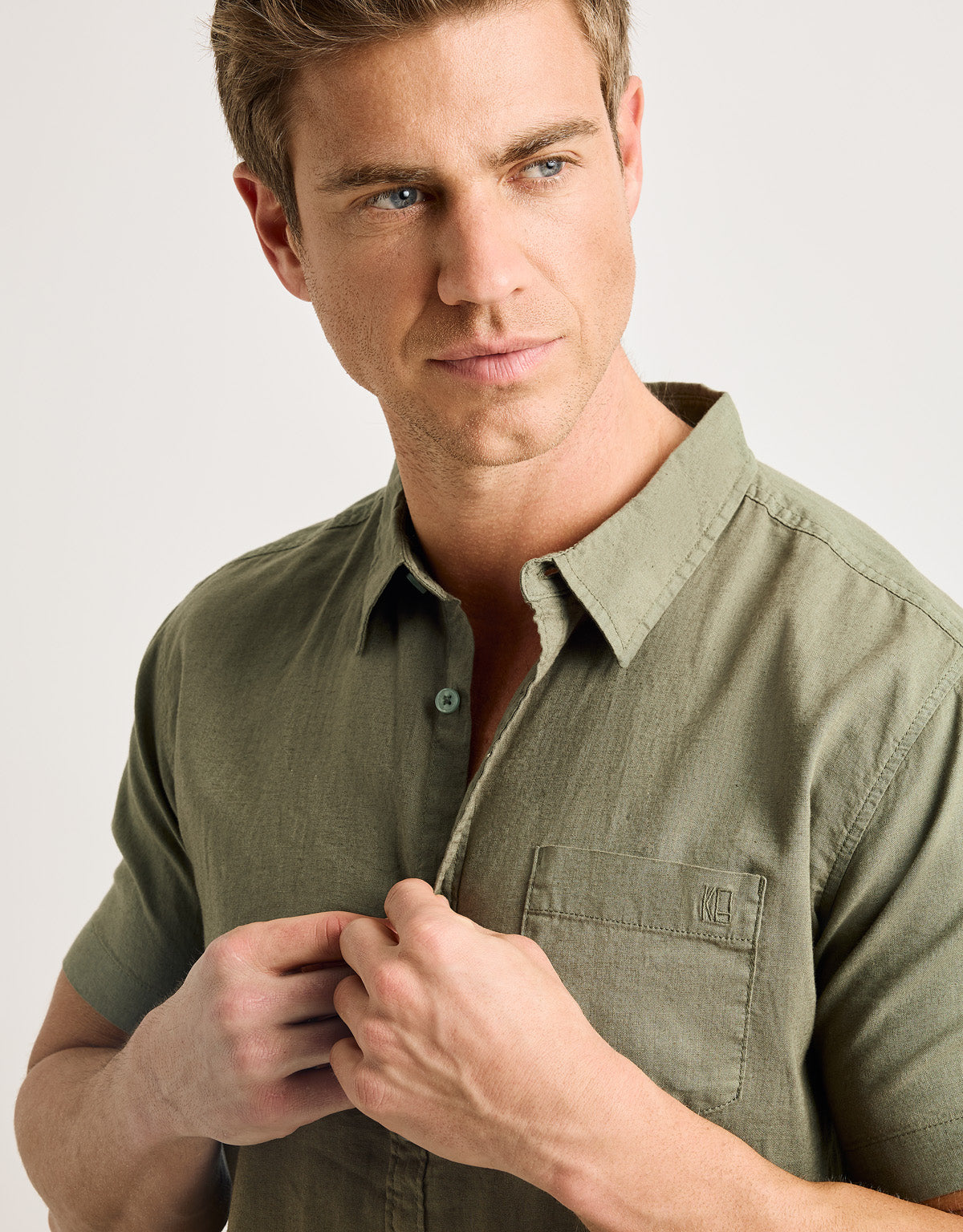 Camisa Manga Corta Caqui - Norla