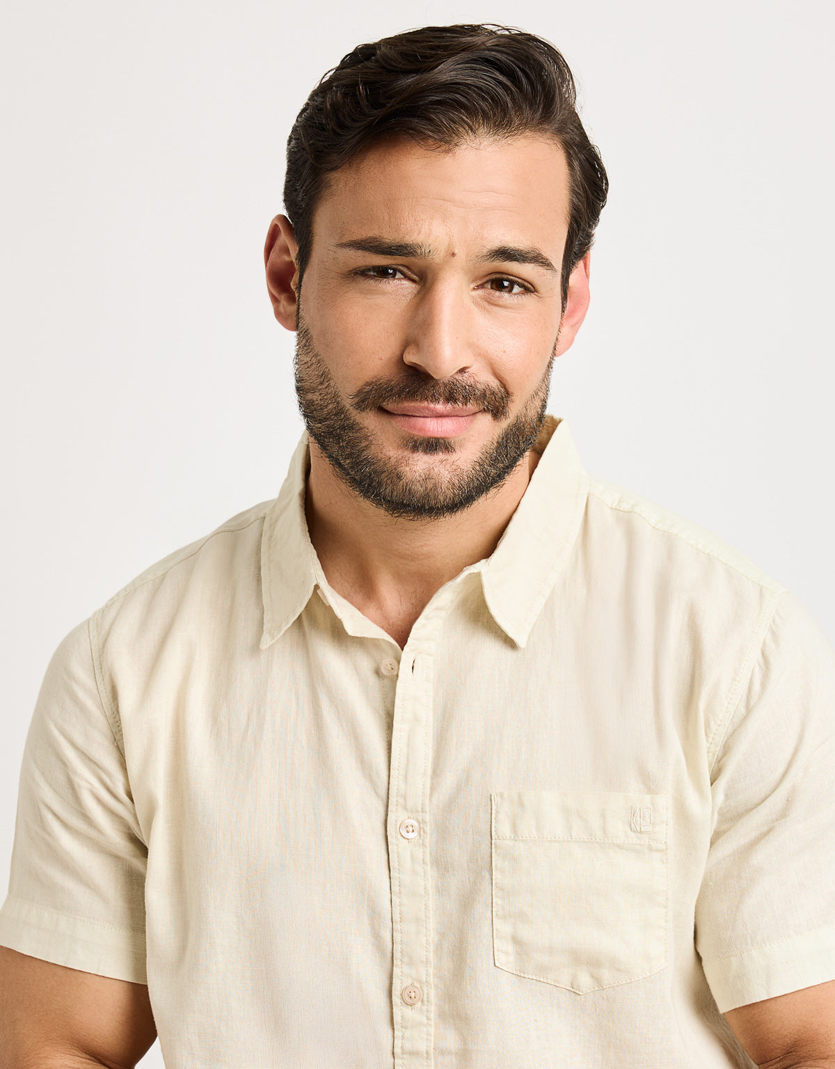 Camisa Manga Corta Beige - Norla 4