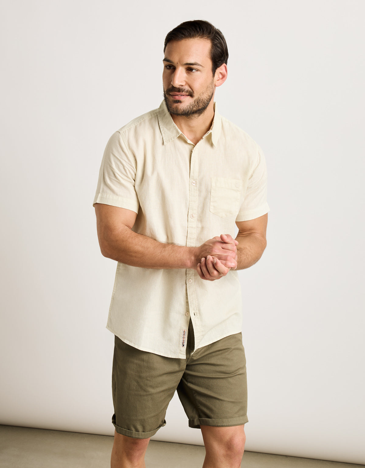 Camisa Manga Corta Beige - Norla