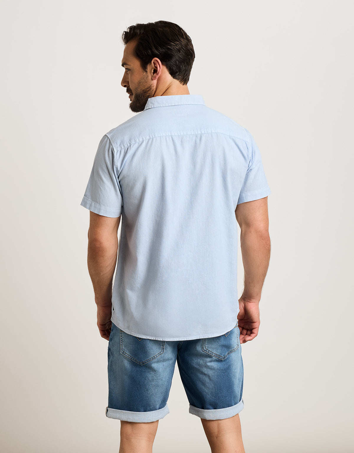 Camisa Manga Corta Azul - Folka 3