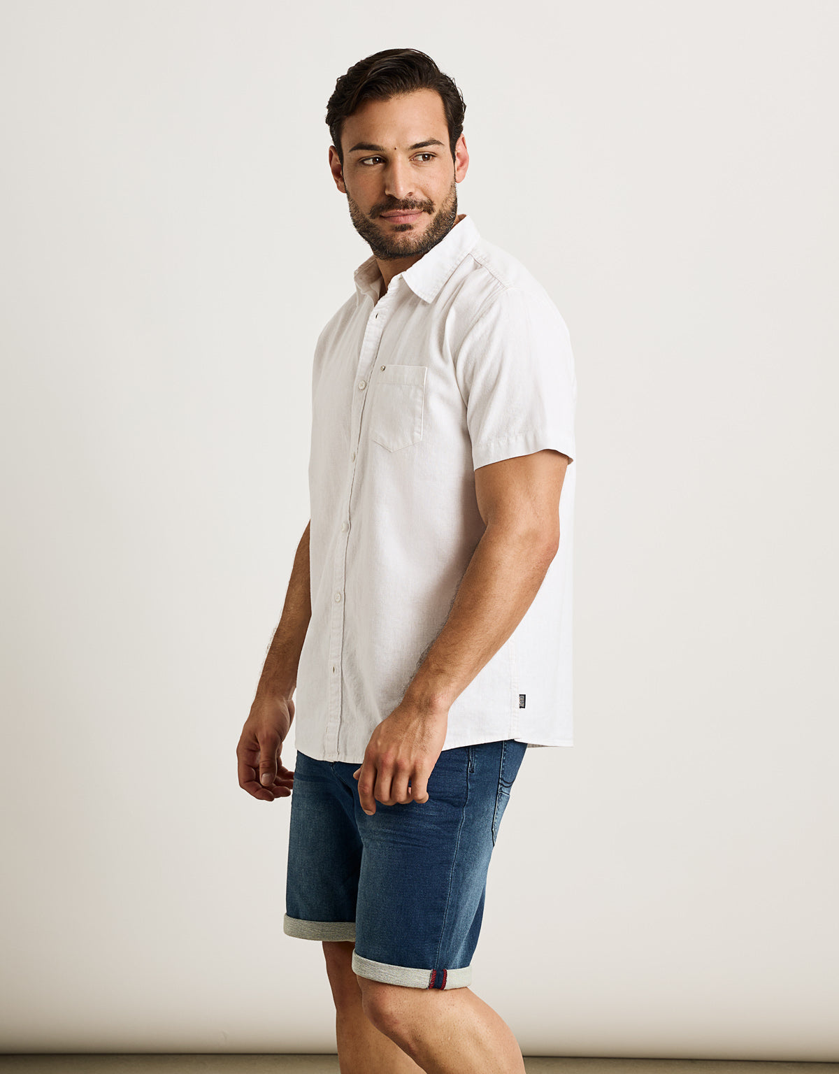 Chemise blanche à manches courtes - Folka