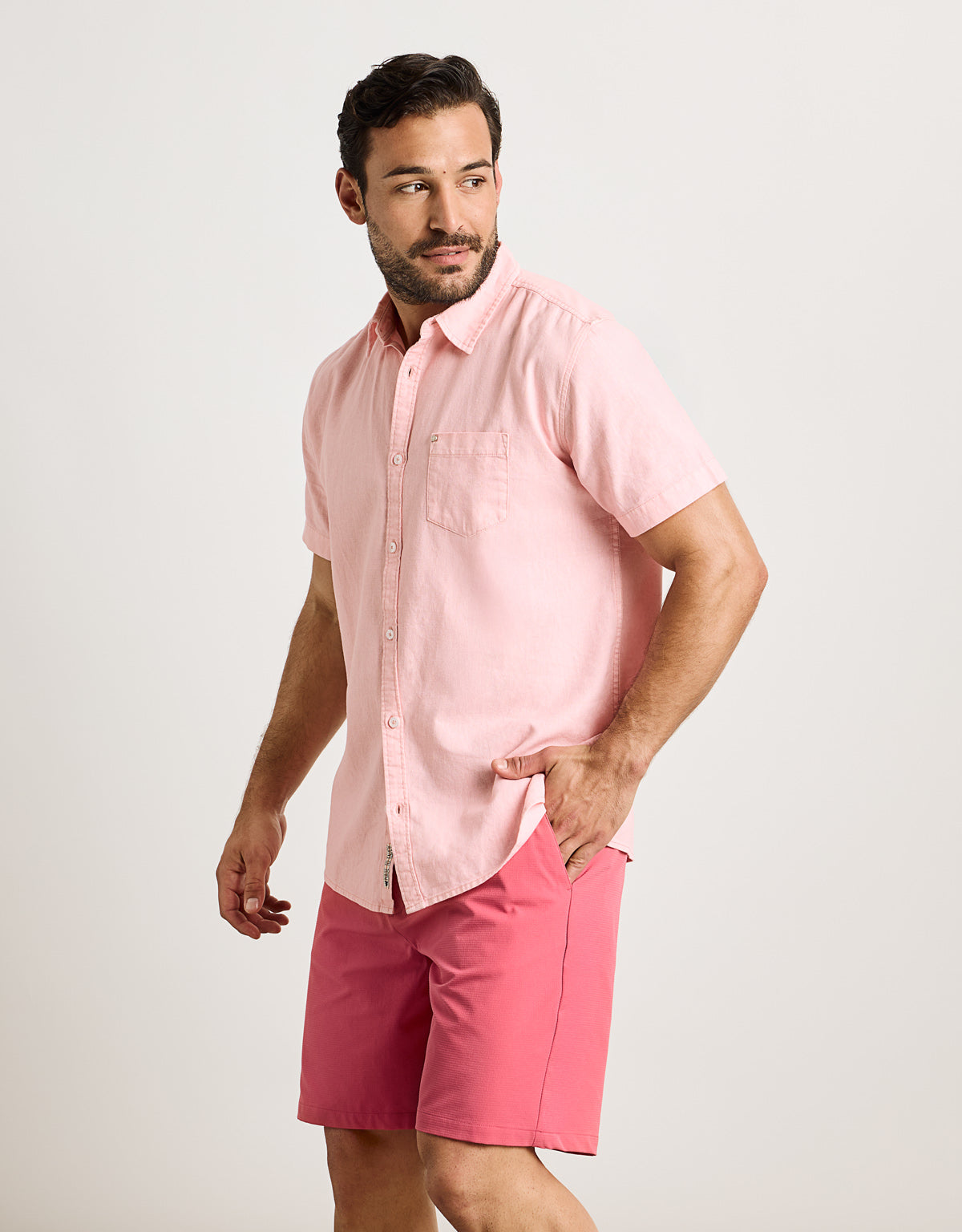 Camisa Manga Corta Rosa - Folka 4