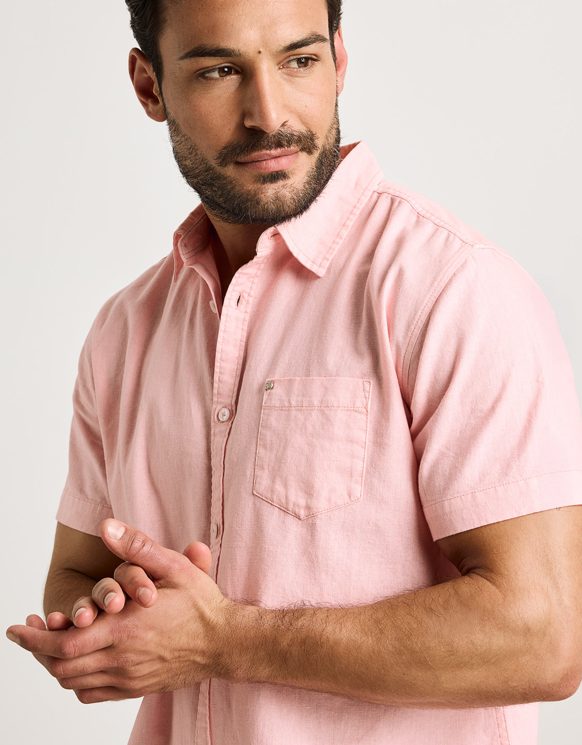 Camisa Manga Corta Rosa - Folka 2