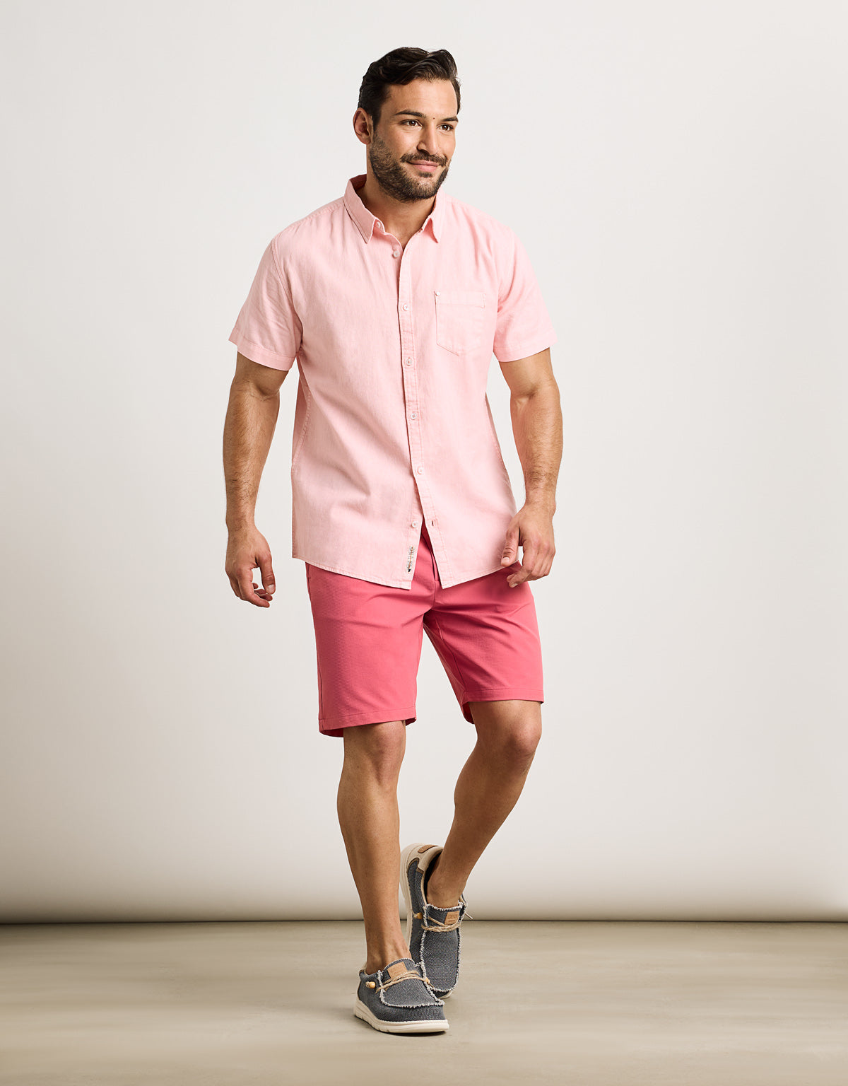 Camisa Manga Corta Rosa - Folka 6