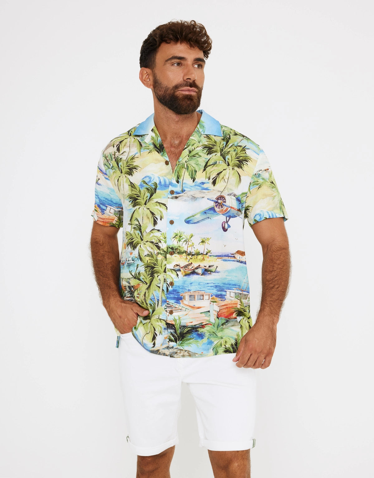 Camisa Manga Corta Multicolor - Sergio