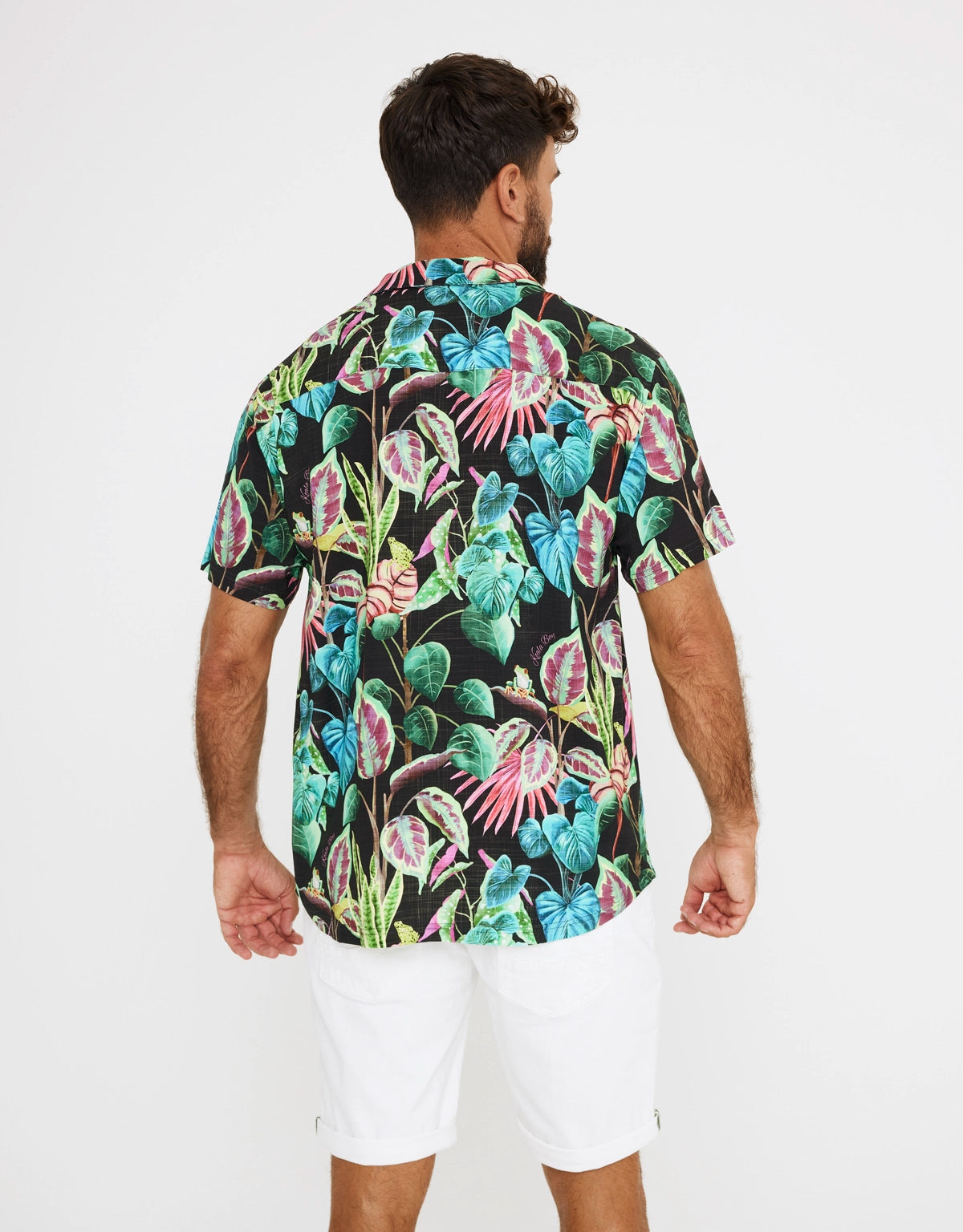 Camisa Manga Corta Estampado Tropical - Pirace