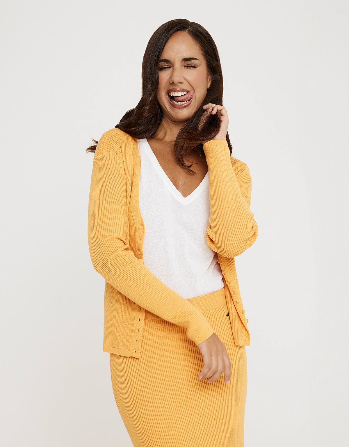 Cárdigan Manga Larga Botones - Oseli