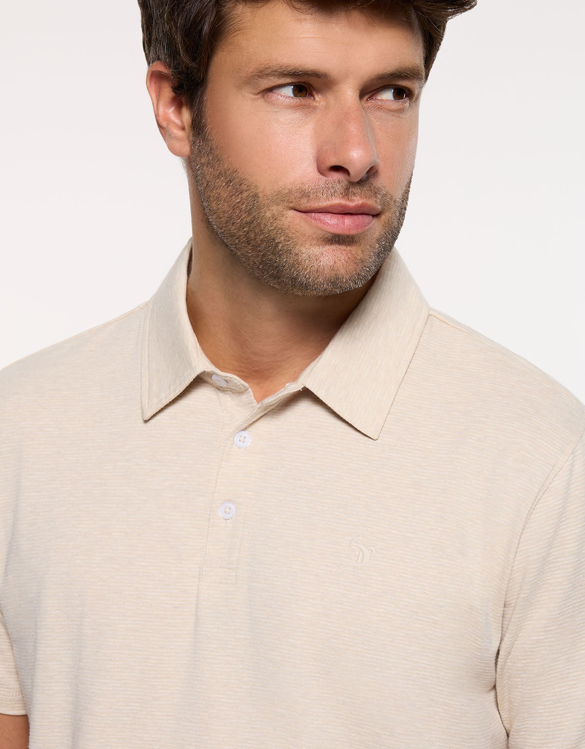 Polo Manga Corta Beige - Disi 1 2