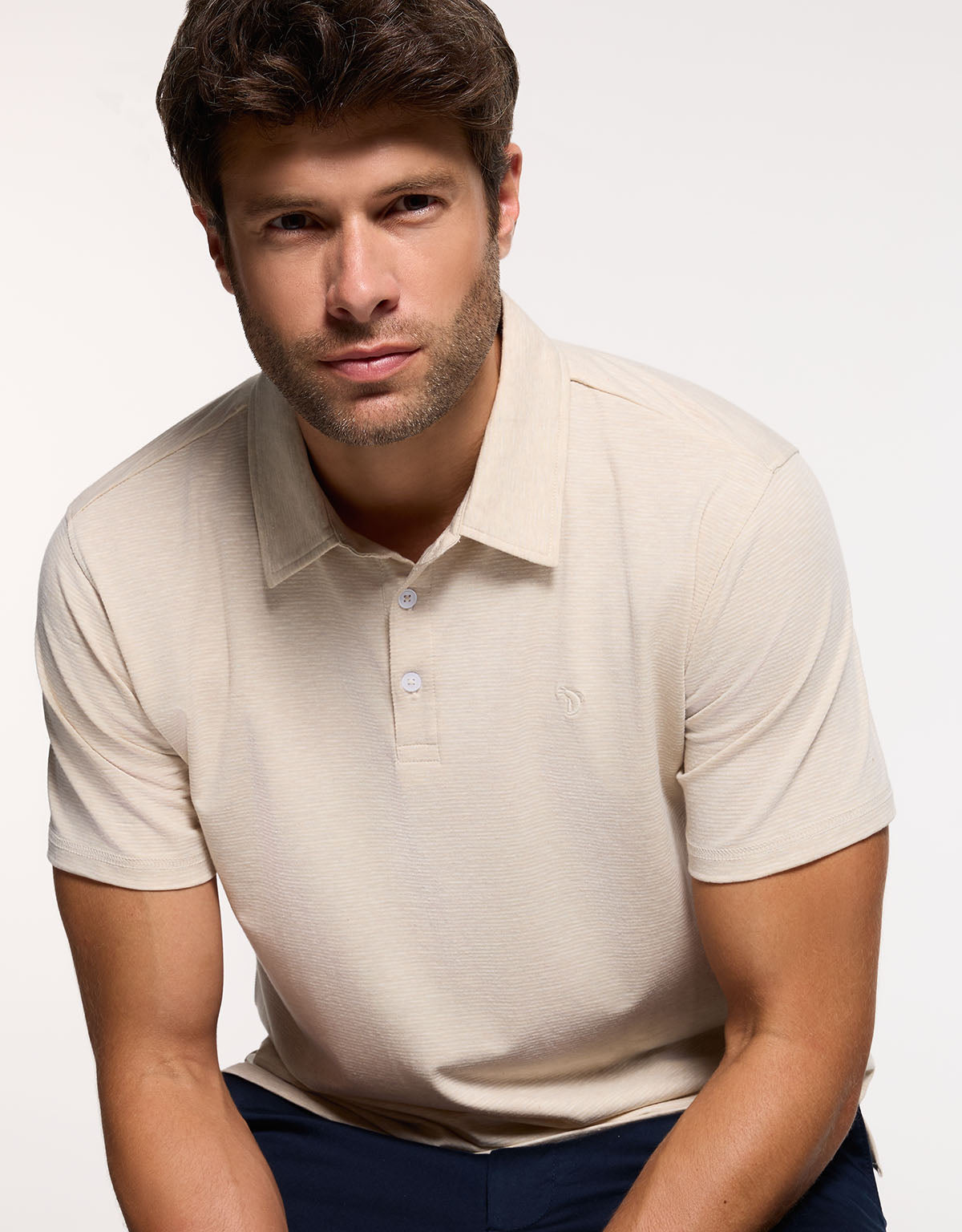 Polo Manga Corta Beige - Disi 5