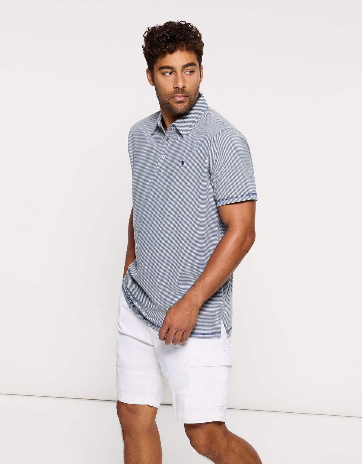 Blue Striped Polo - Disi