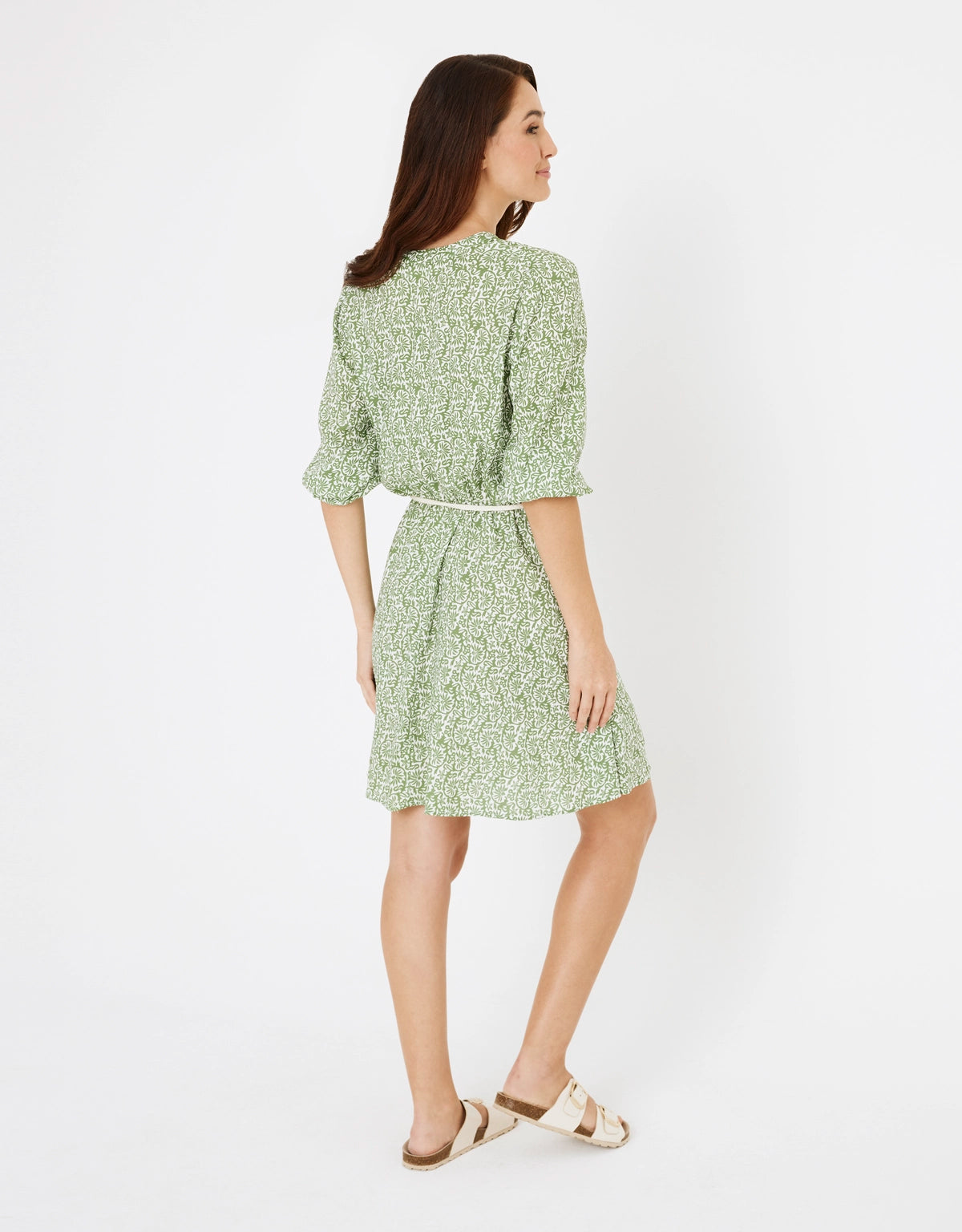 Vestido Corto Verde Estampado - Ony