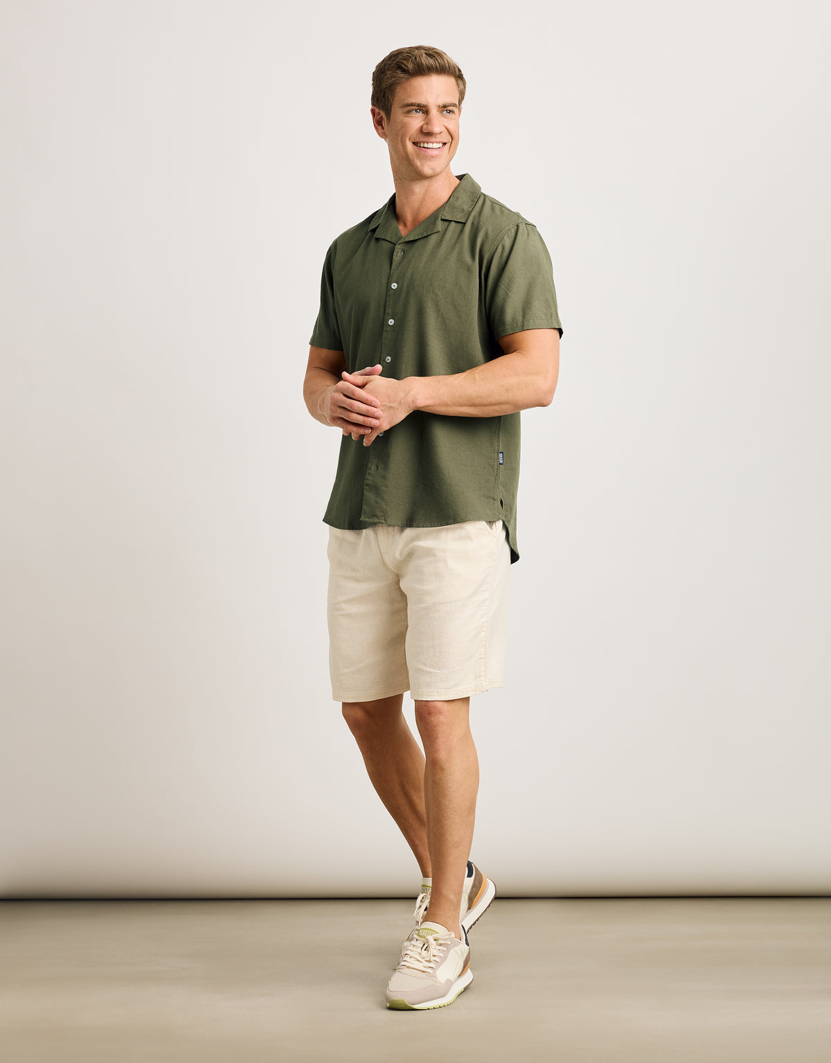 Camisa Manga Corta Verde Militar - Nikima