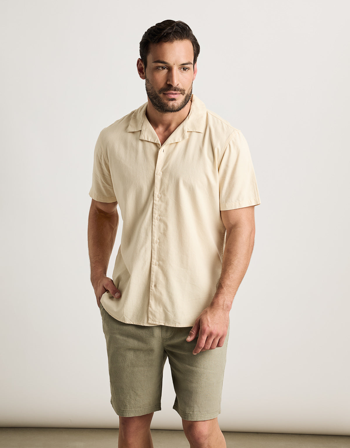 Camisa Manga Corta Vainilla - Nikima