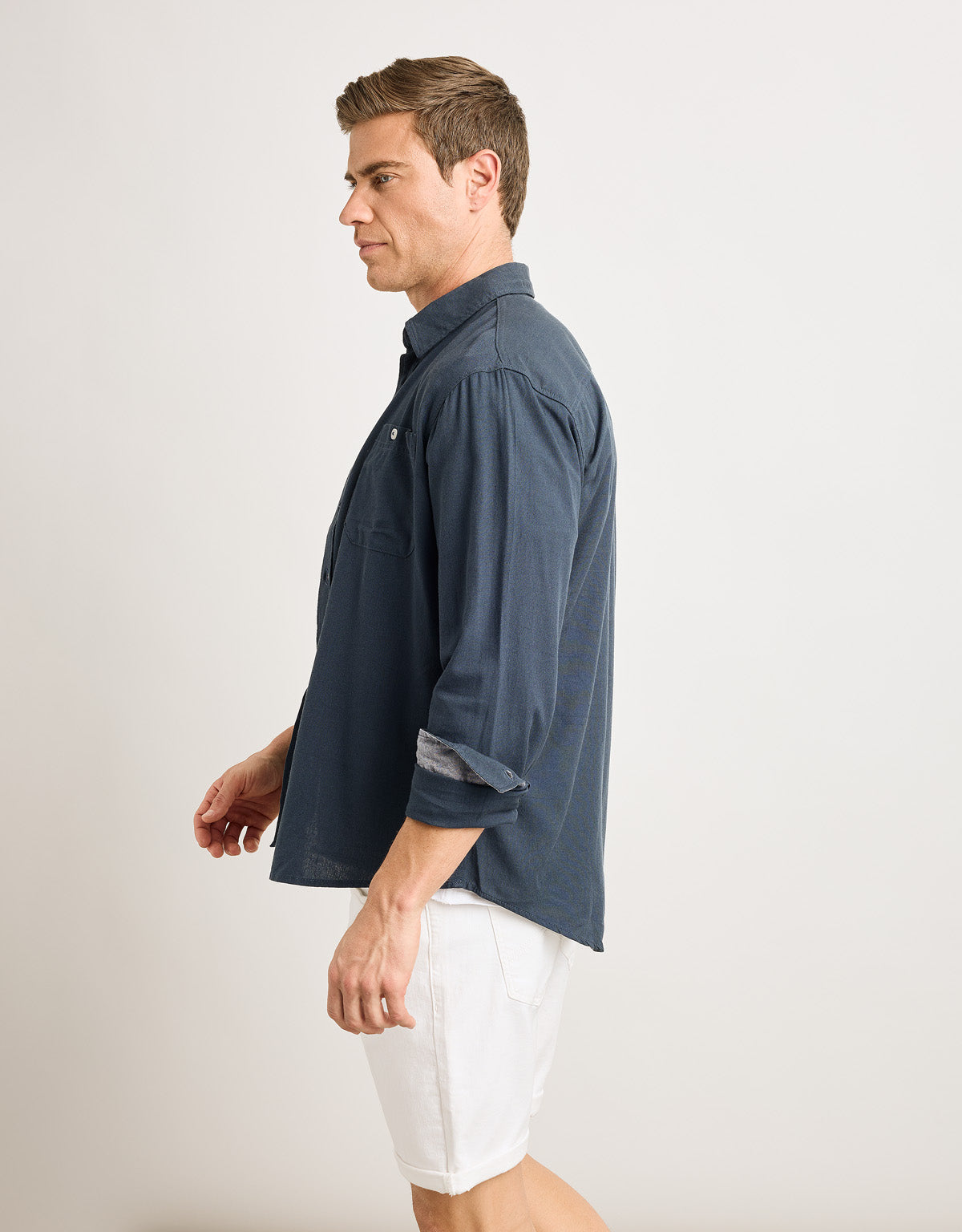 Camisa Manga Larga Azul Marino - Pouka 3