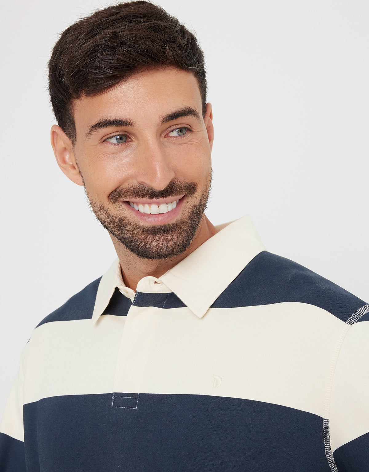 Polo Manga Larga Rayas Azul Marino - Thy