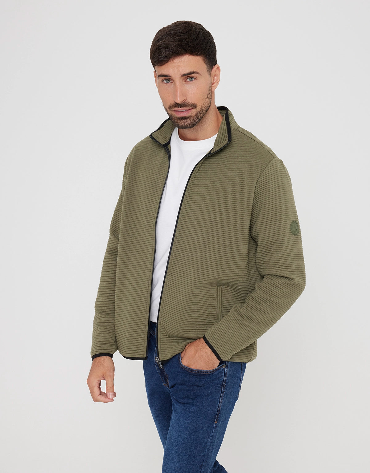 Chaqueta Cremallera Caqui - Tigio