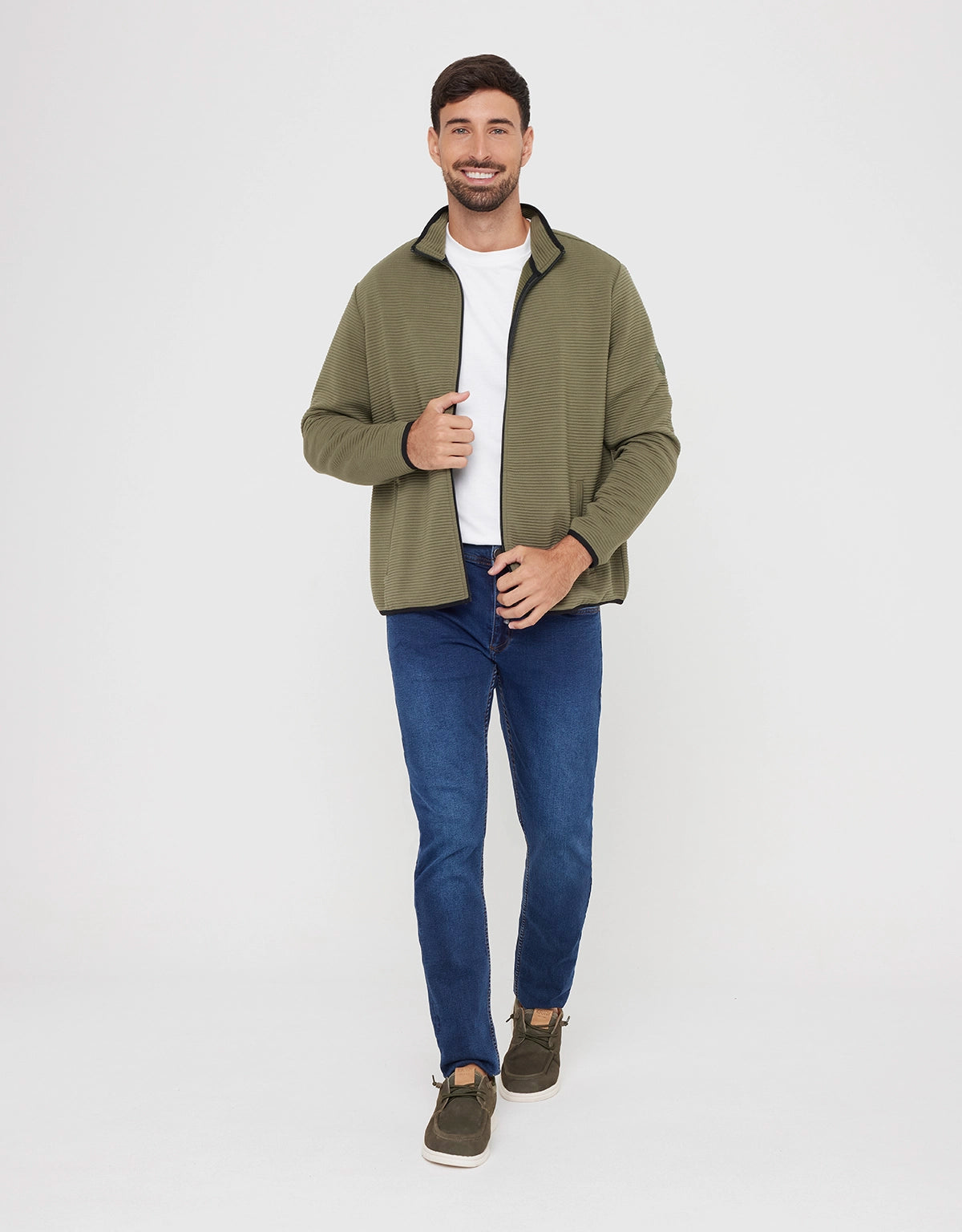 Chaqueta Cremallera Caqui - Tigio