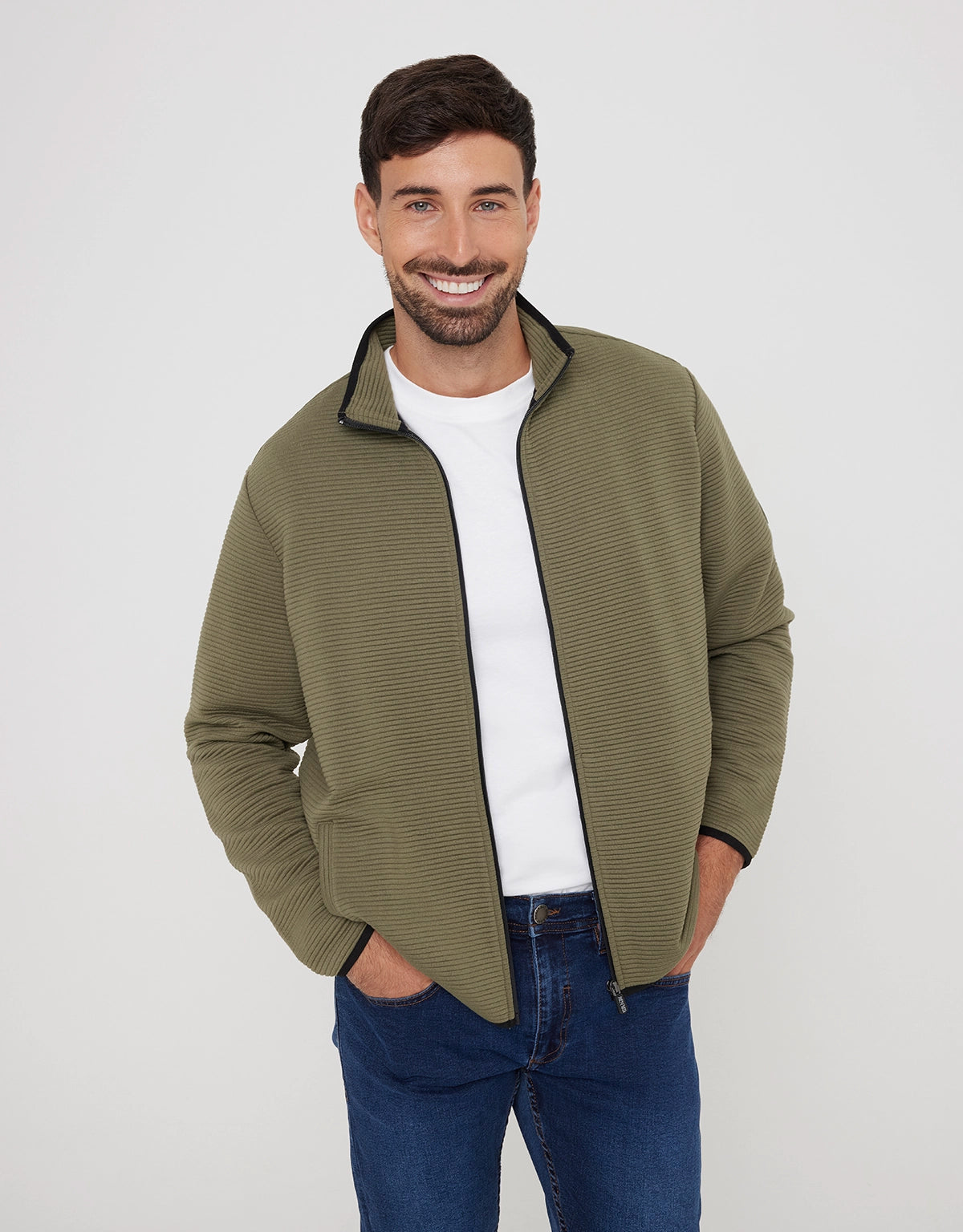 Chaqueta Cremallera Caqui - Tigio