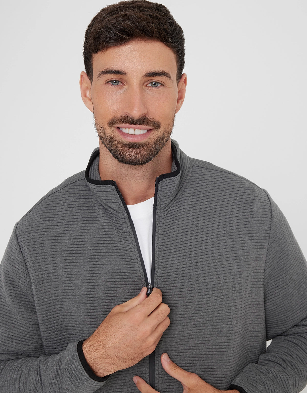 Chaqueta Cremallera Gris - Tigio