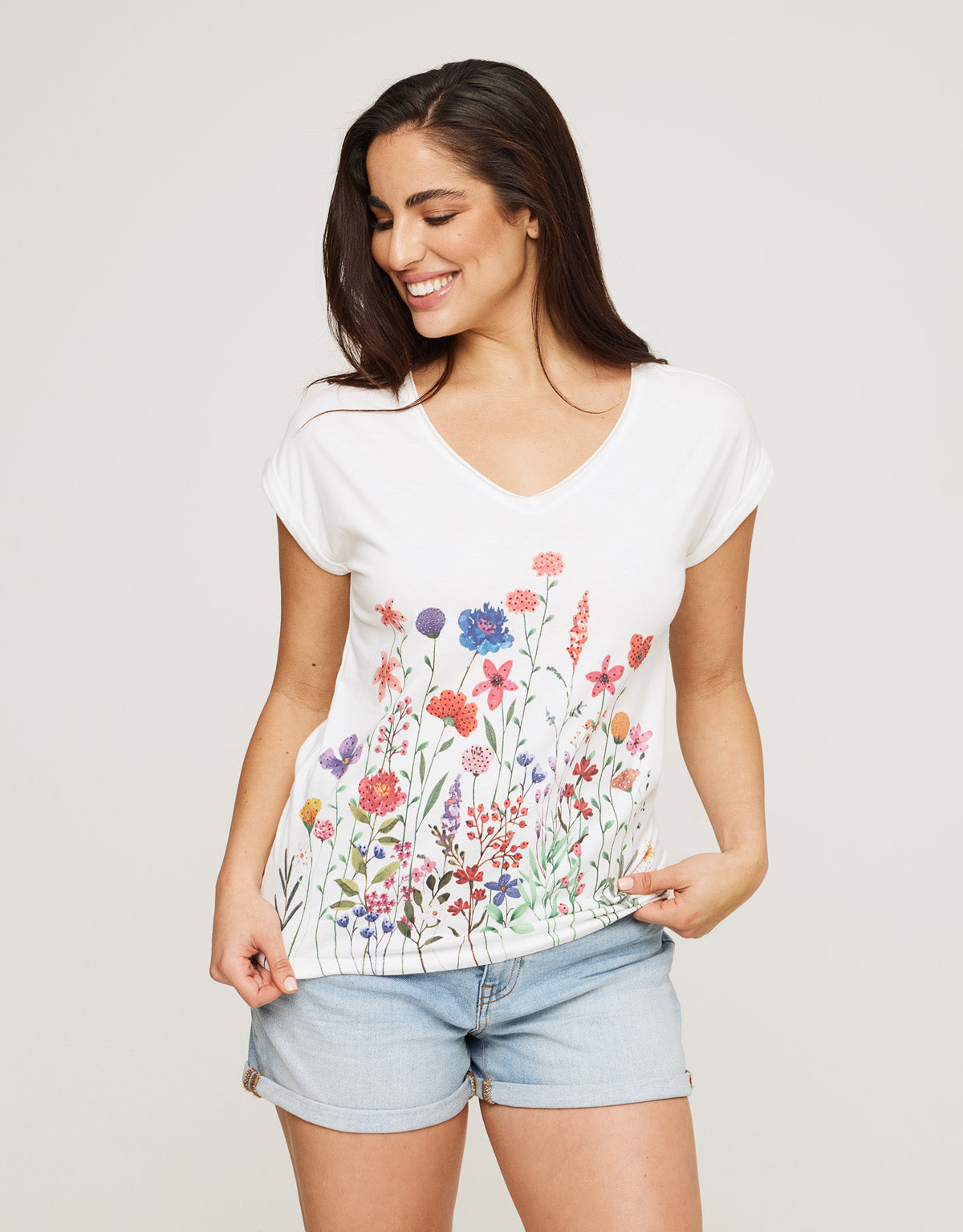 Camiseta Manga Corta Estampado - Floyote