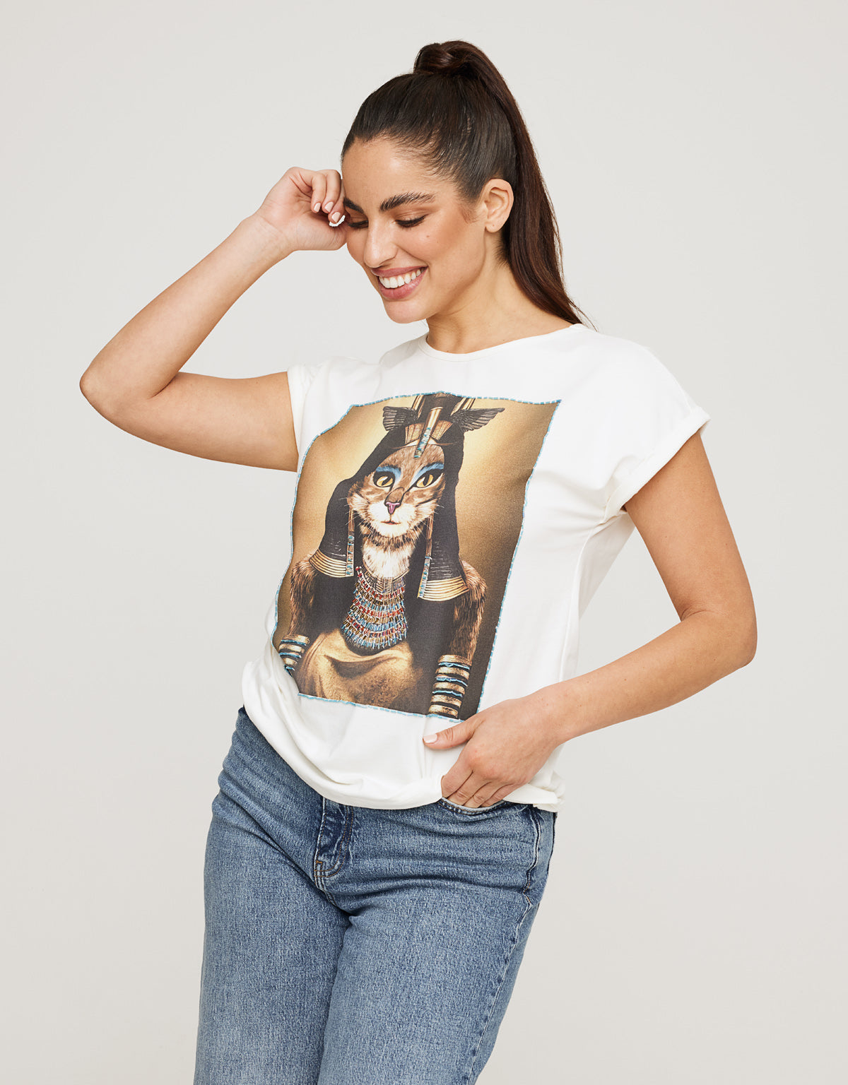 Camiseta Manga Corta Estampado - Cleogata