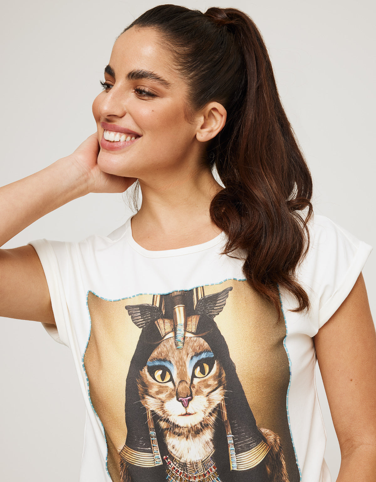 Camiseta Manga Corta Estampado - Cleogata