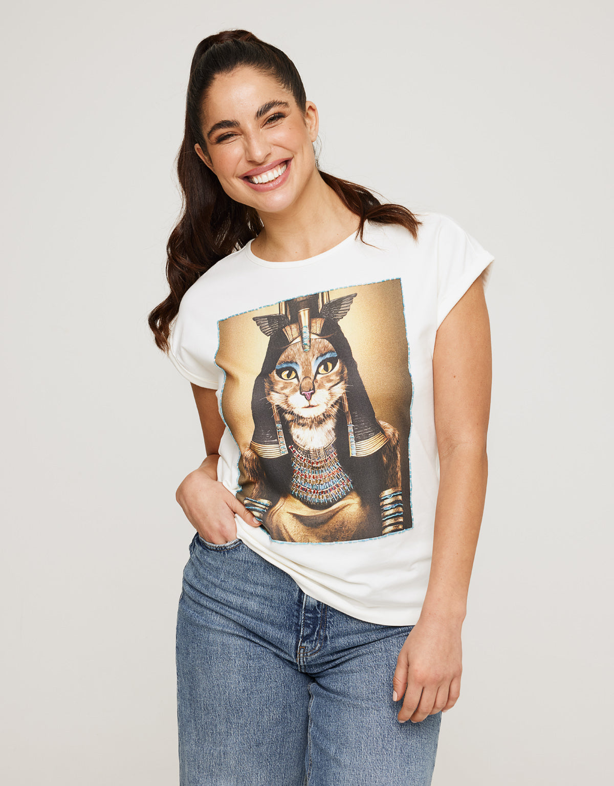 Camiseta Manga Corta Estampado - Cleogata