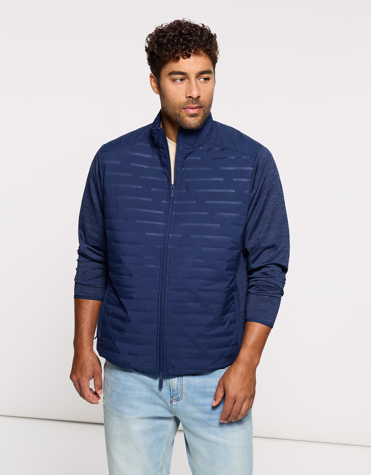 Chaqueta Ligera con Cremallera Azul - Phu