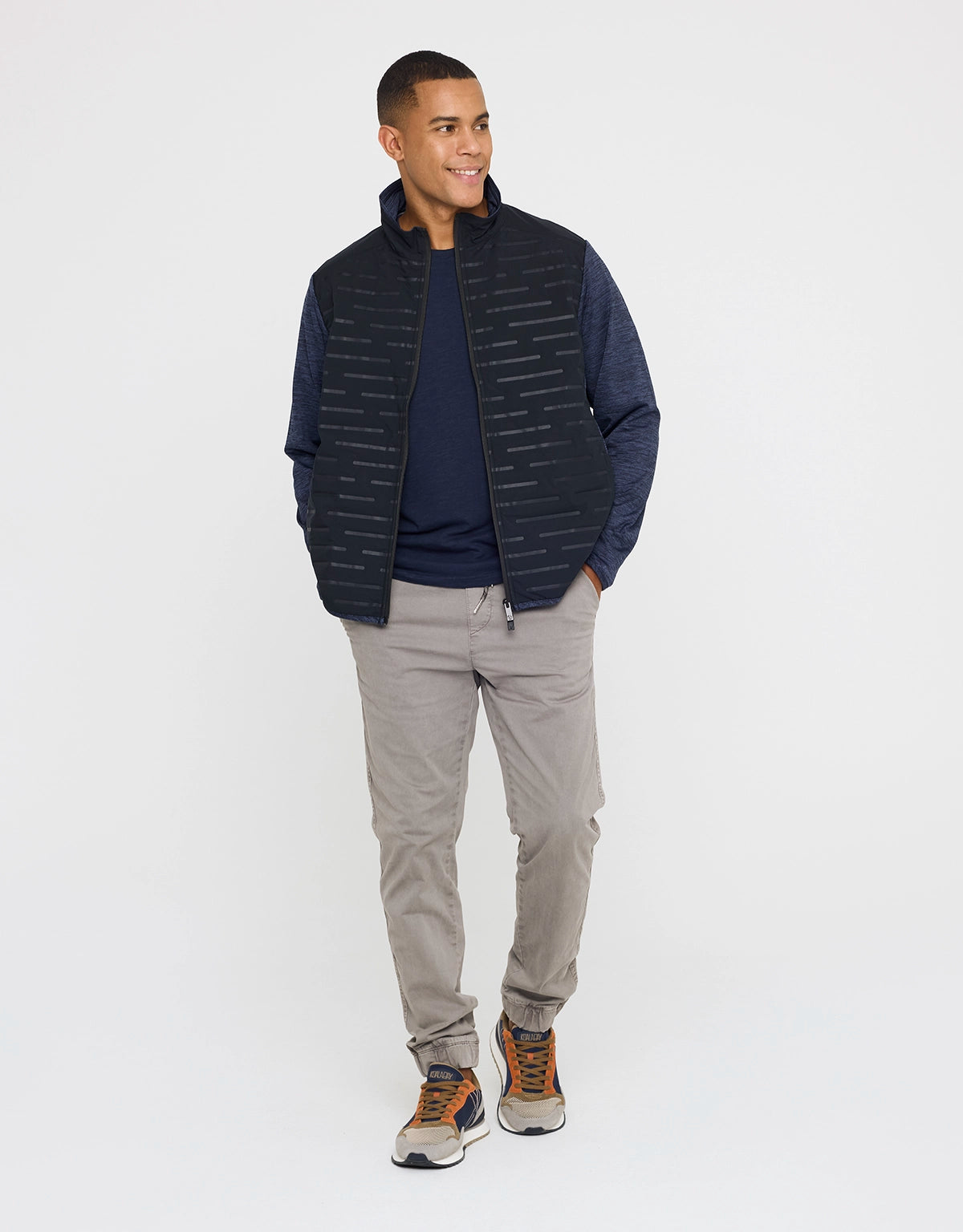 Chaqueta Ligera con Cremallera Azul Marino - Phu