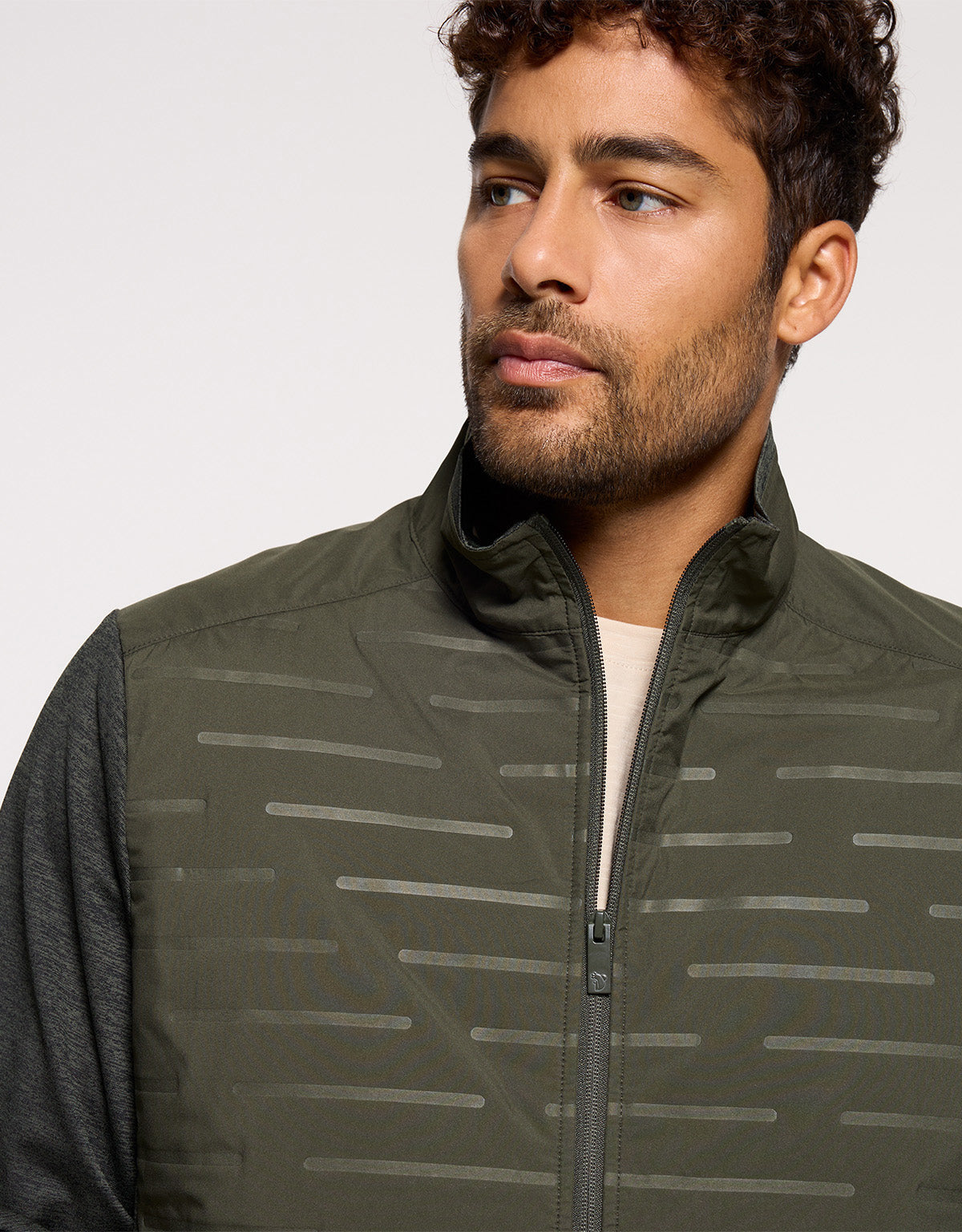 Chaqueta Ligera con Cremallera Caqui - Phu 2