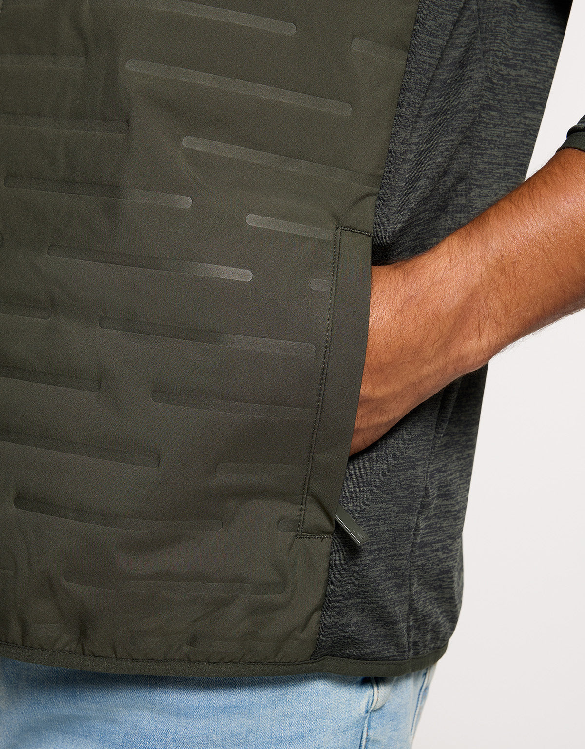 Chaqueta Ligera con Cremallera Caqui - Phu 5