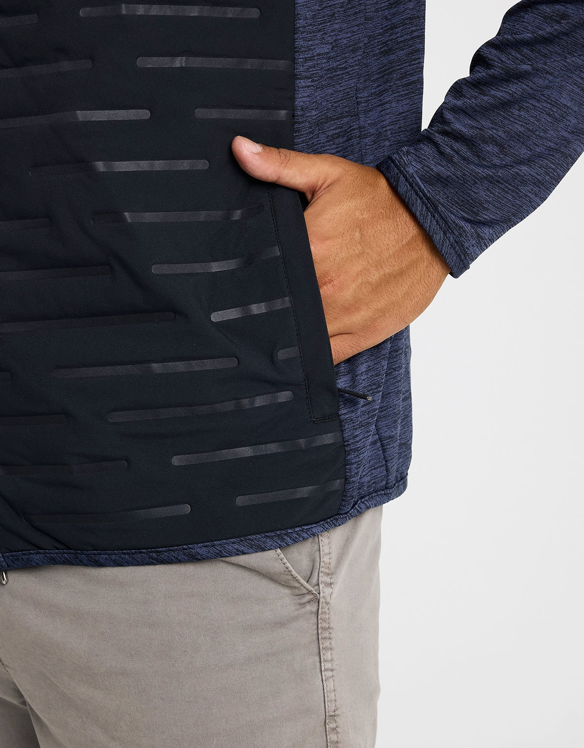 Chaqueta Ligera con Cremallera Azul Marino - Phu