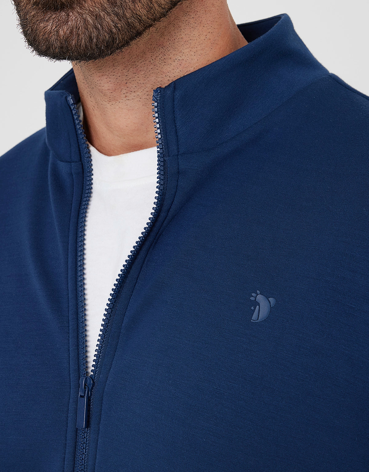 Sudadera sin Capucha y Cremallera Azul Marino - Sailsud