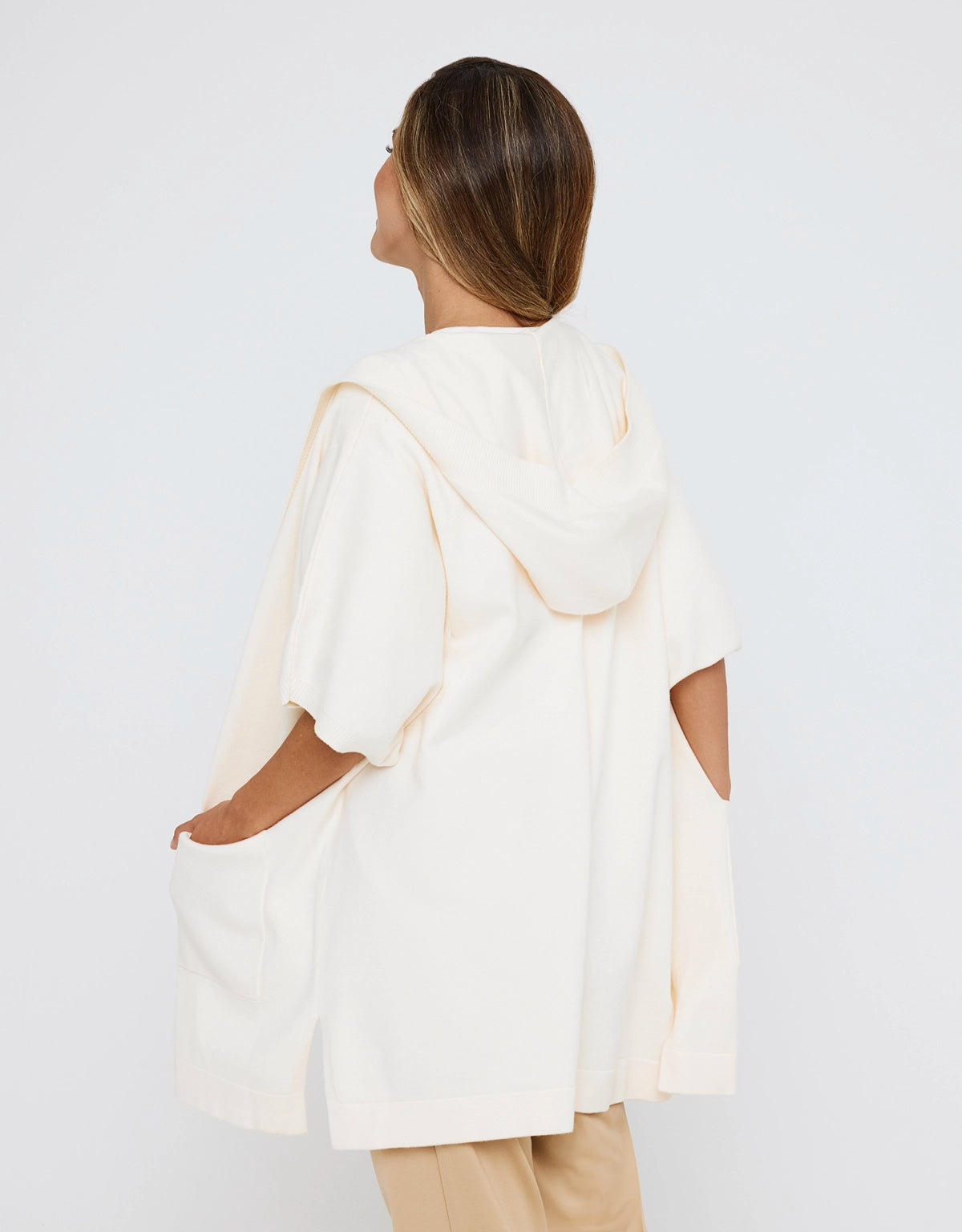 Poncho Abierto Beige - Alfonti