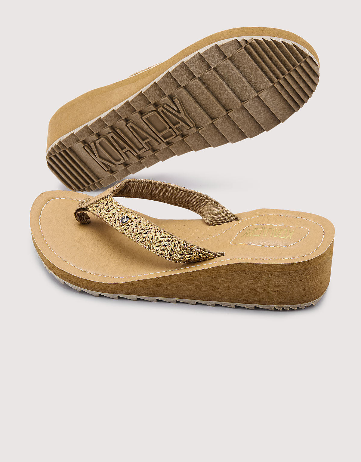 Wedge Flip Flops Braun - Levix