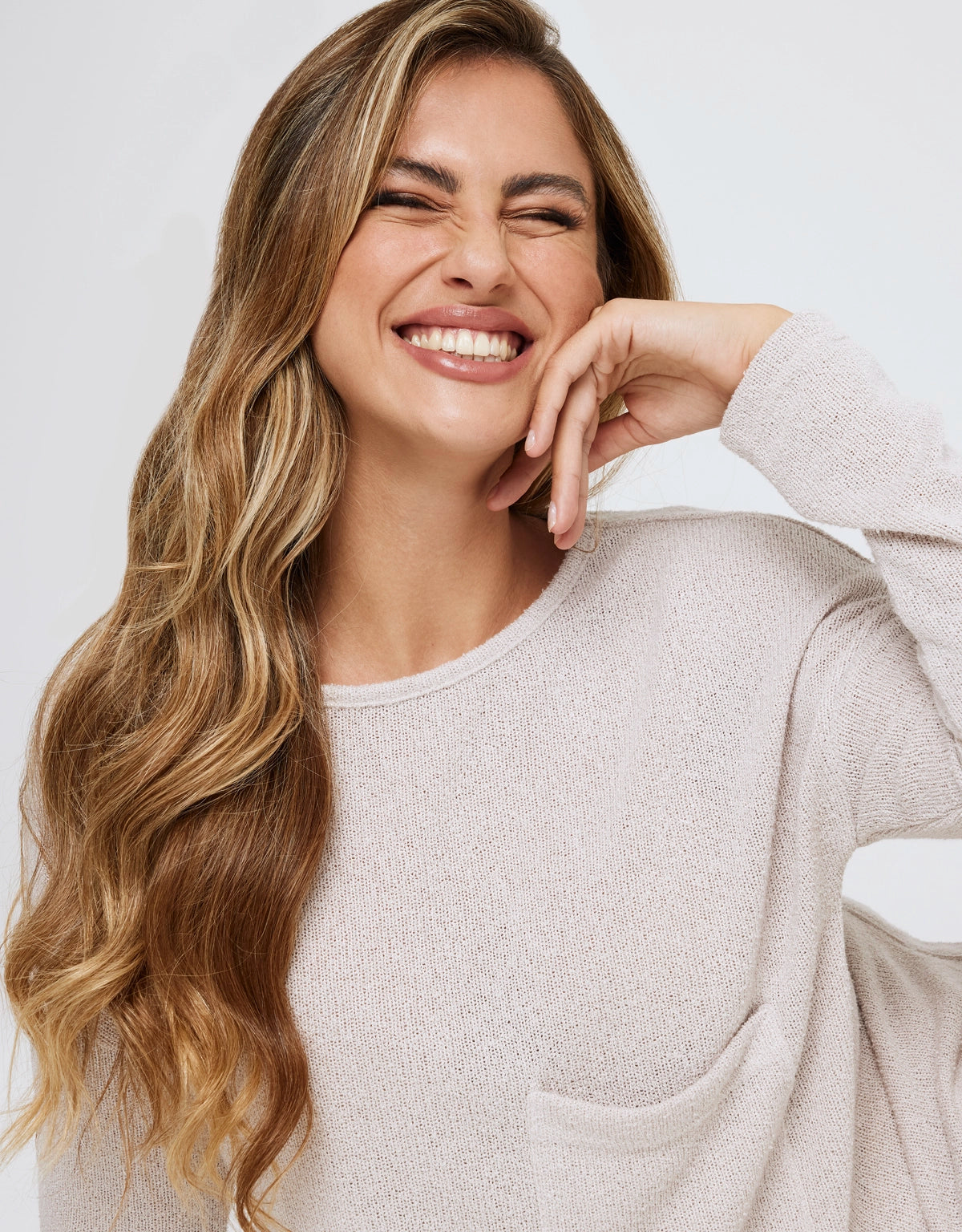 Jersey Manga Larga Beige - Loralex