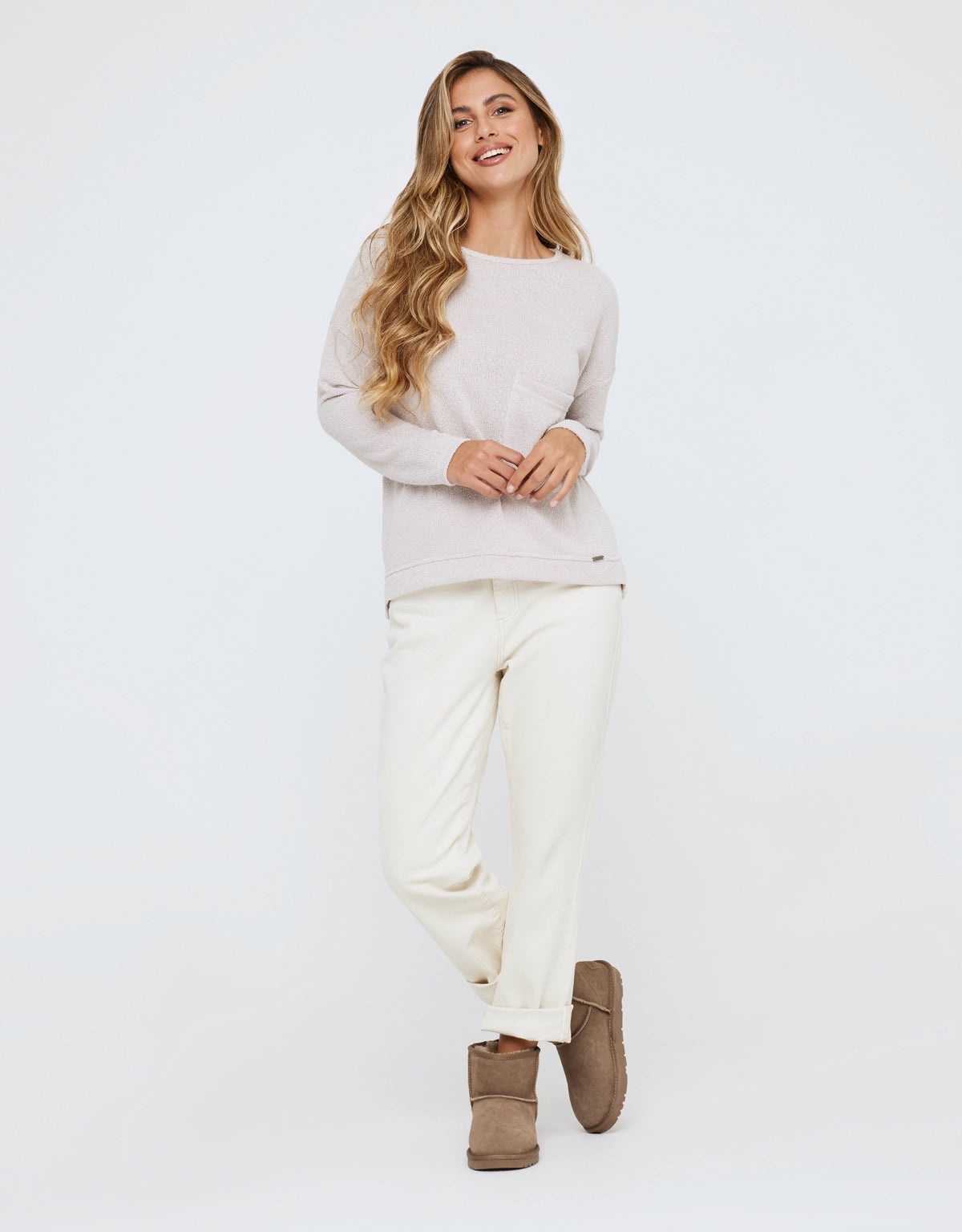 Jersey Manga Larga Beige - Loralex