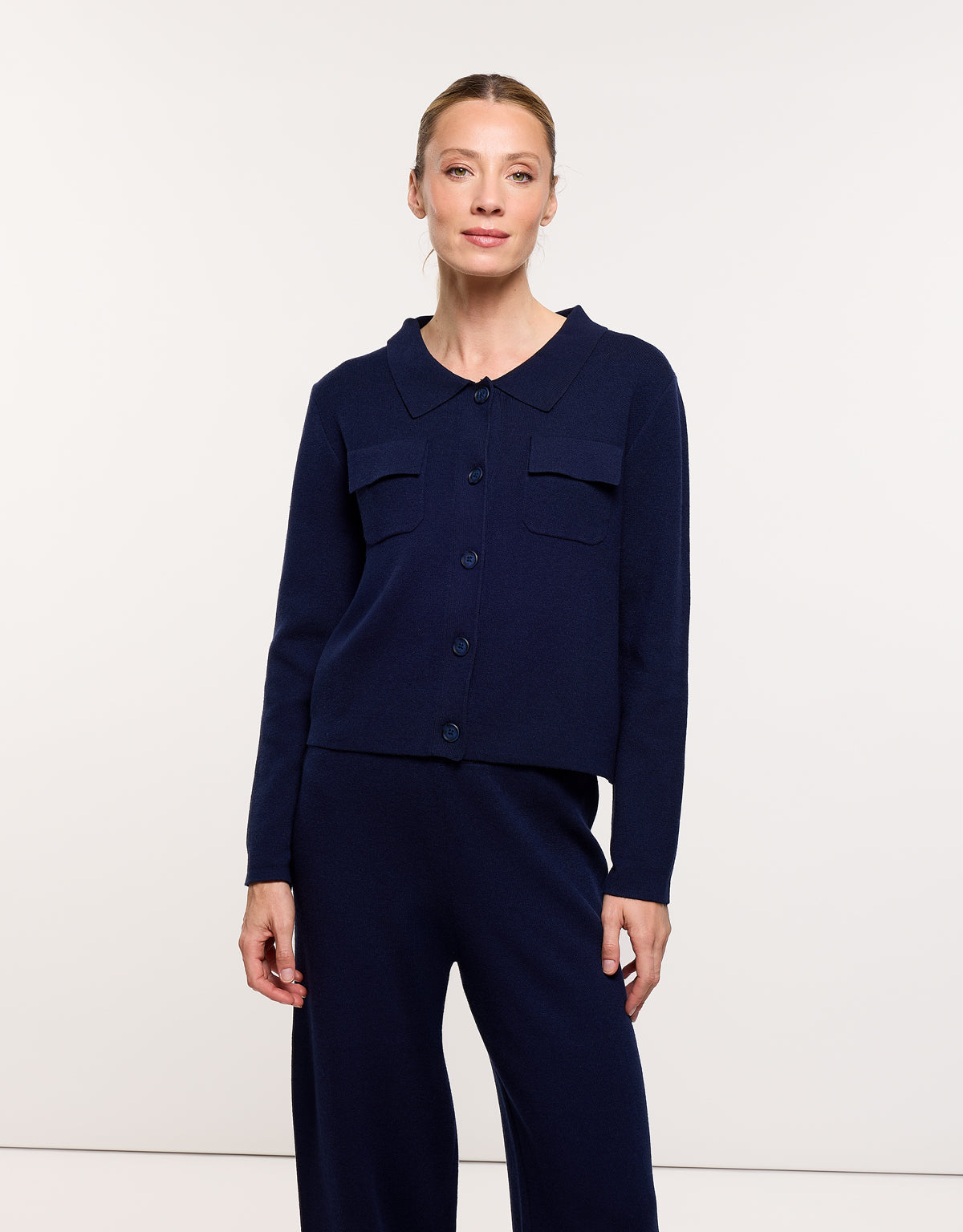 Pantalón de Punto Azul Marino - Yamiki 2