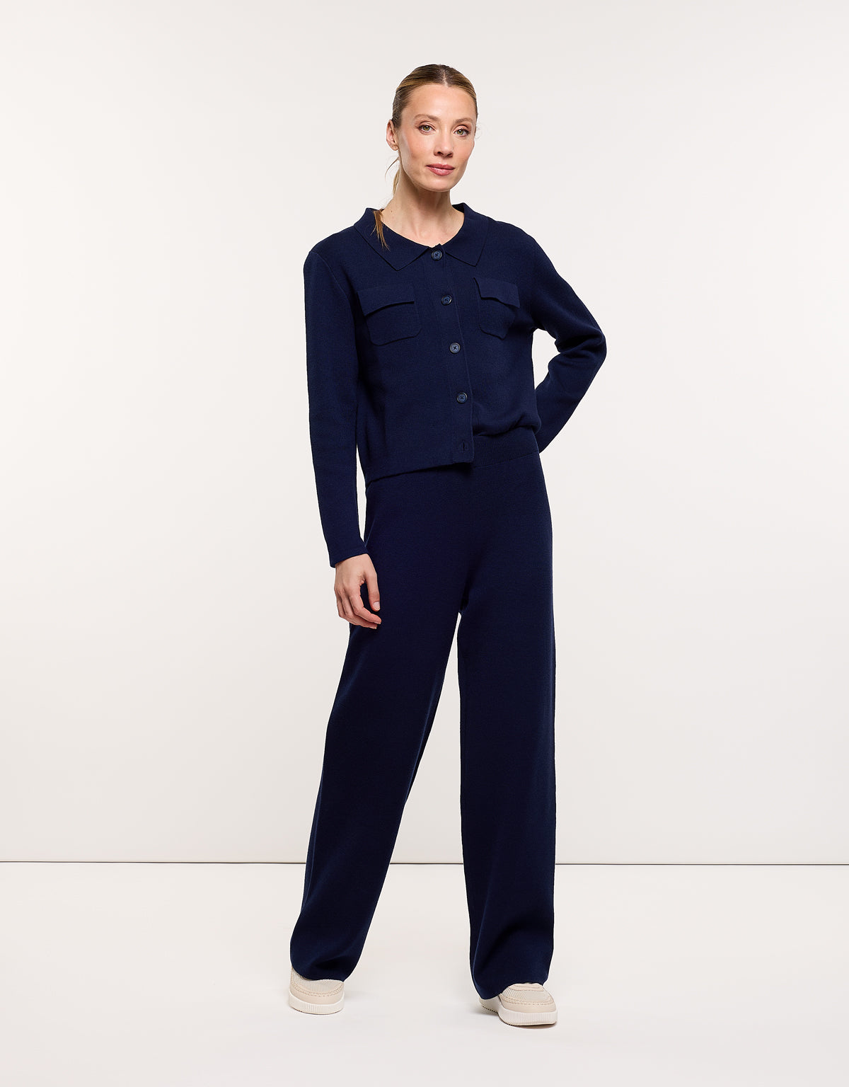 Pantalón de Punto Azul Marino - Yamiki 6