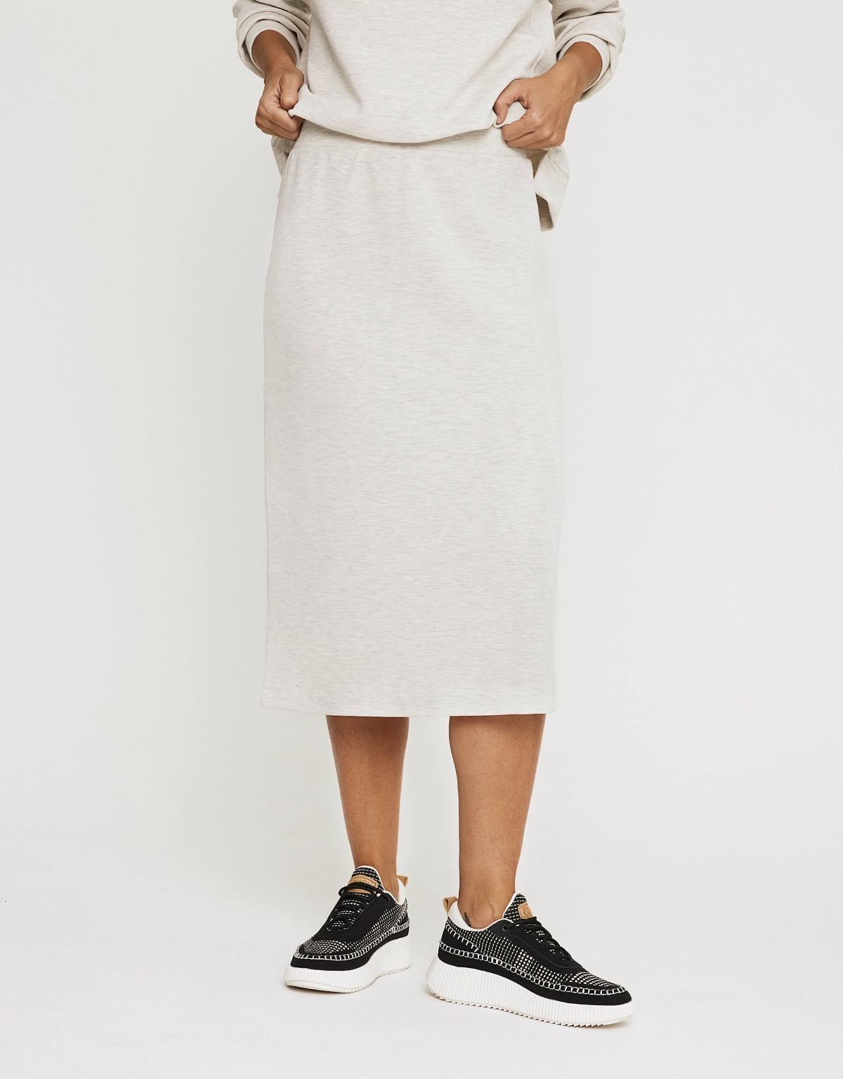 Falda Midi Gris - Rovium