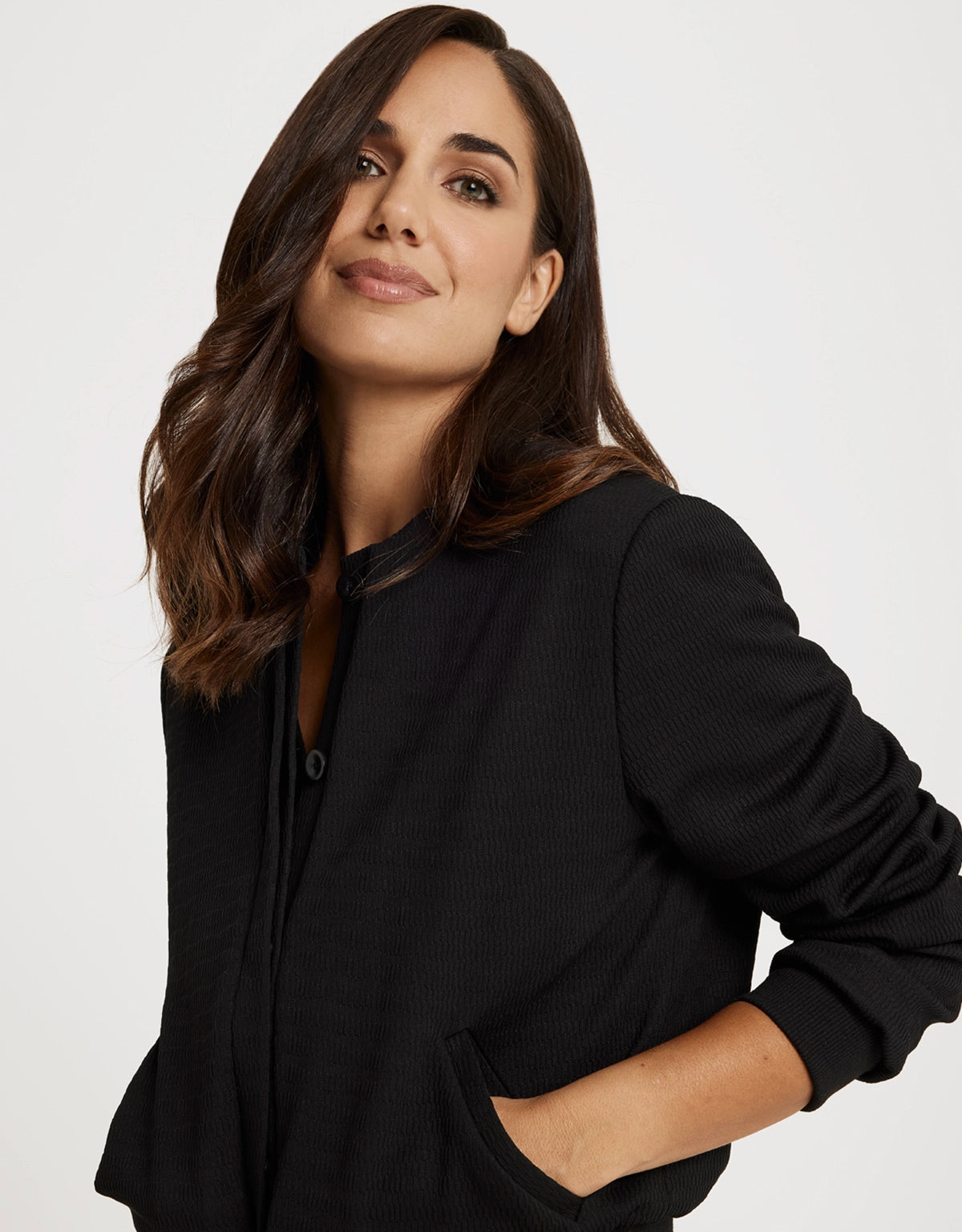 Chaqueta Bomber Textura - Chantilly