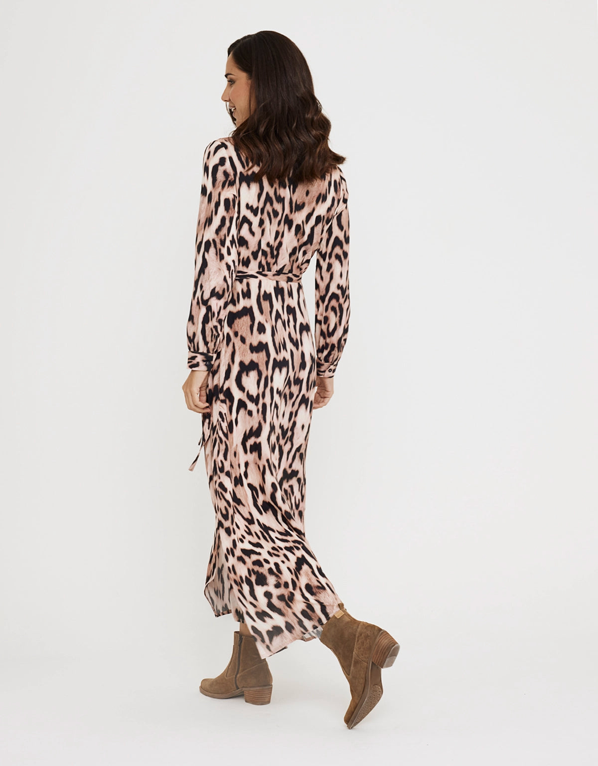 Vestido Largo Animal Print - Leormin