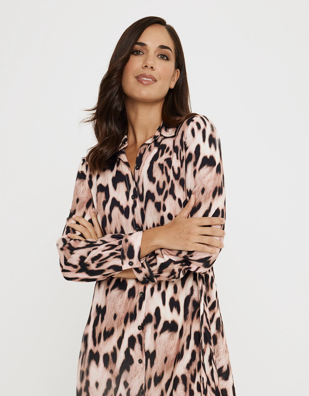 Vestido Largo Animal Print - Leormin