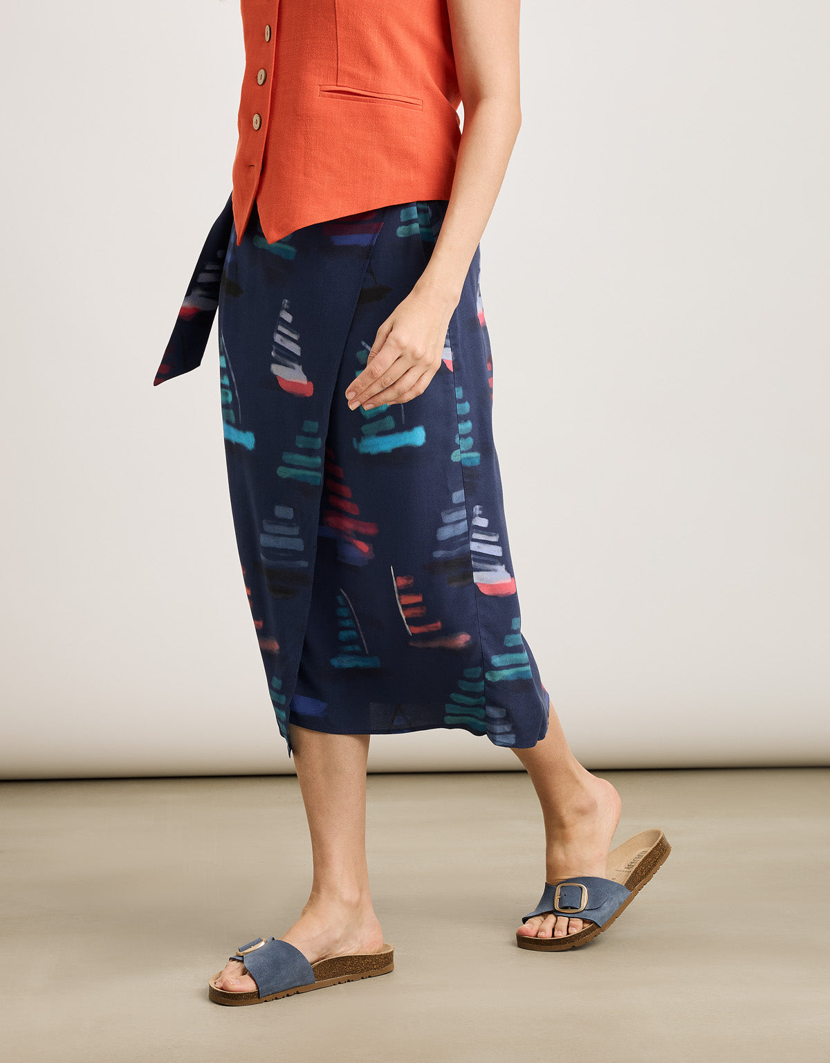 Falda Midi Azul - Viden