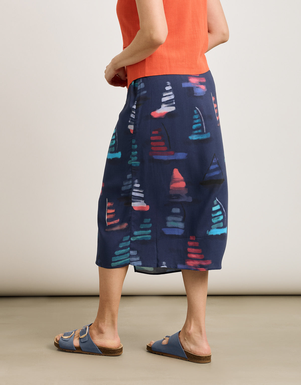 Blue Midi Skirt - Viden