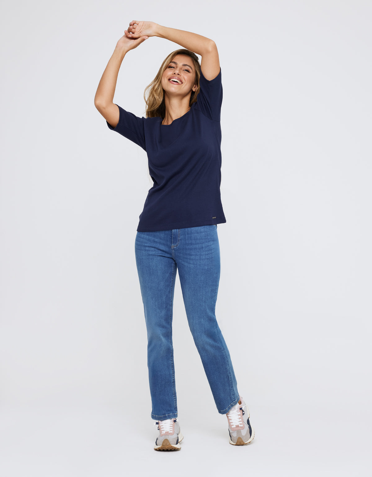 Camiseta Manga Corta Azul Marino - New Rosaleen